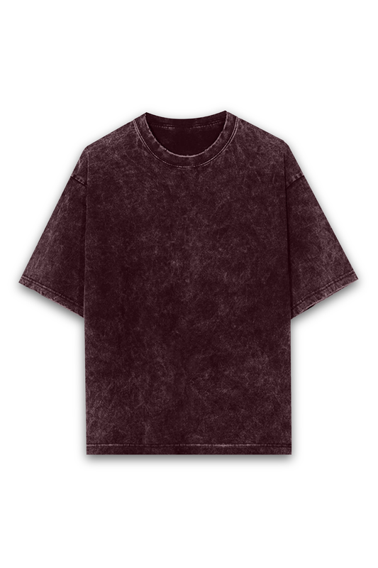 Maroon Acid Wash Unisex Oversized Classic T-shirt