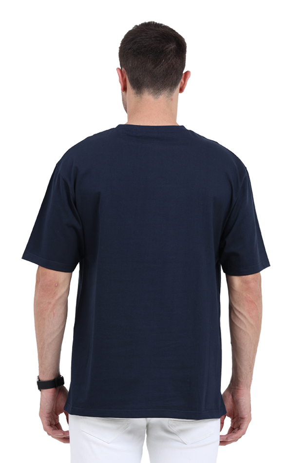 Avokit Navy Blue Unisex Oversized T-Shirt